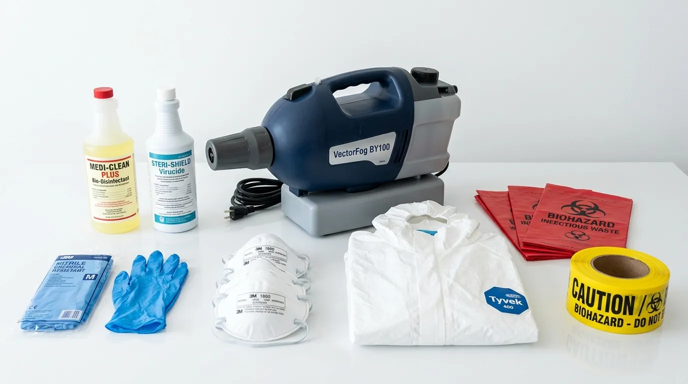 Professional biohazard remediation crew working in Georgetown